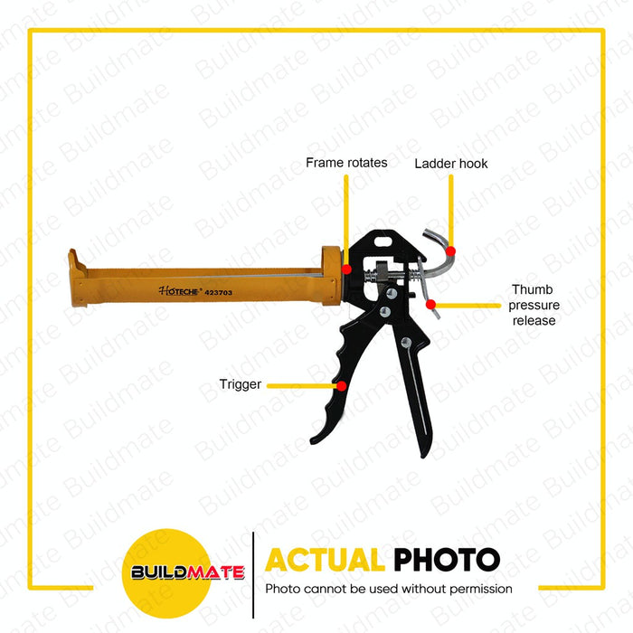 HOTECHE Caulking Gun Heavy Duty 9" HTC-423703 •BUILDMATE•