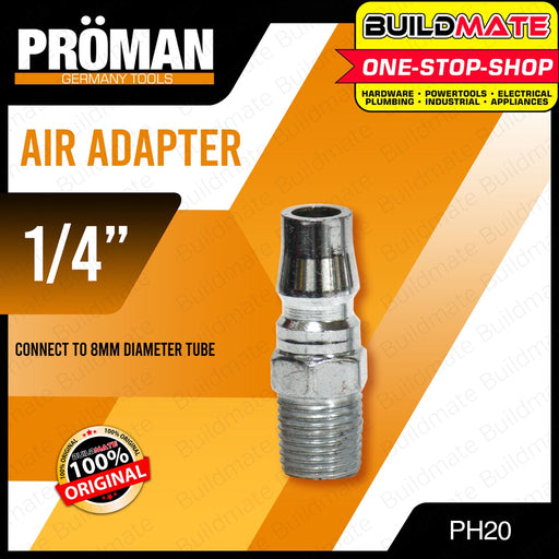 PROMAN GERMANY Air Adapter 1/4" PH20 PF20 PM20 SOLD PER PIECE 100% ORIGINAL / AUTHENTIC •BUILDMATE•