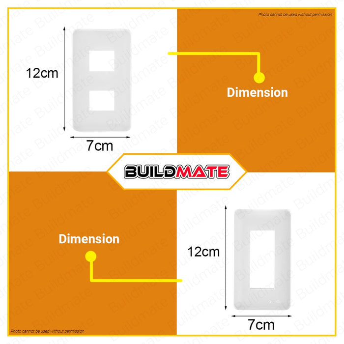 BUILMATE Omni Electrical Plate Blank / Single / Double / Triple Gang Outlet and Switch Wall Cover Plate SOLD PER PIECE