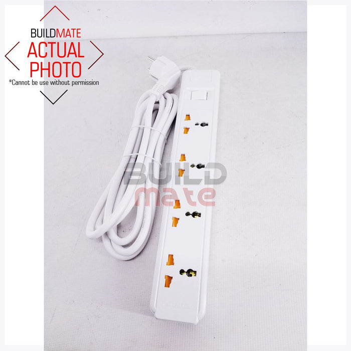 INGCO 4 Ways 3M Extension Cord Universal Socket Switch Overload Protection Power Strip HES23042V IHT