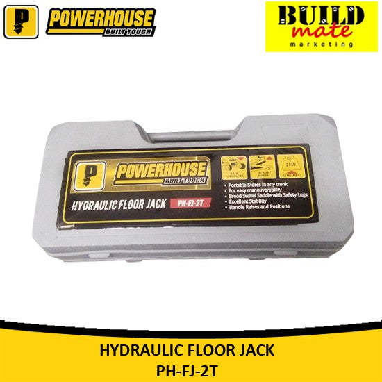 BUILDMATE Powerhouse 2 TONS USA Hydraulic Floor Jack with Case PH-FJ-2T - PHHT