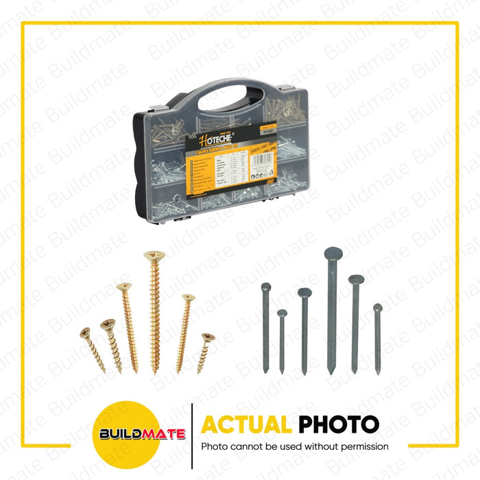 HOTECHE 1365 PCS Screws and Nails Zinc Plated Kit HTC-495001 •BUILDMATE•