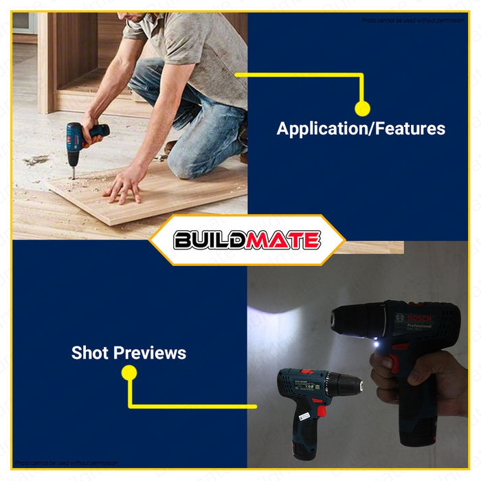 BOSCH Professional Lithium Ion Li-Ion Cordless Drill Driver GSR 120-LI 06019G80K0 •BUILDMATE• COC