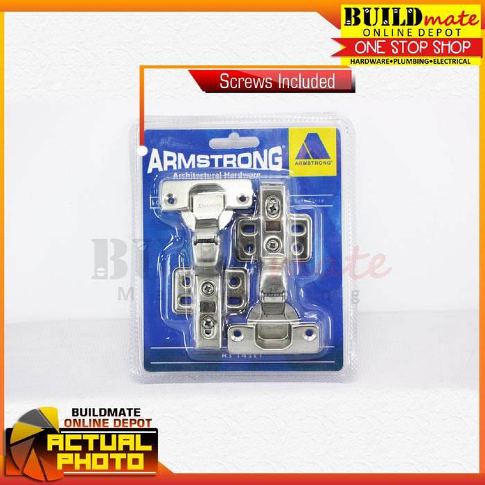 ARMSTRONG Soft Close Hydraulic Cabinet Door Concealed Hinges 1PAIR Heavy Duty •BUILDMATE•