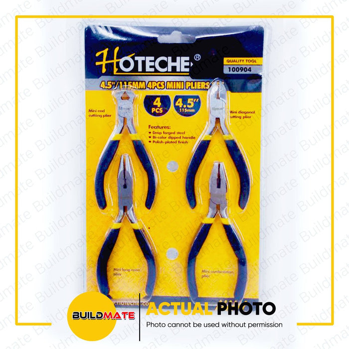 HOTECHE 4PCS/SET Mini Pliers Set 4.5 x 115mm 100904 •BUILDMATE•