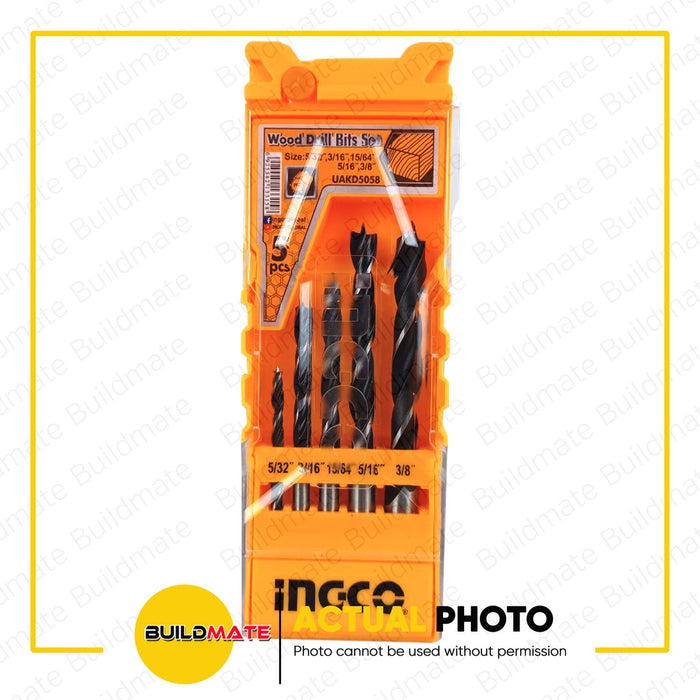 BUILDMATE Ingco 5PCS Wood Drill Bit Set SOLD PER SET UAKD5058 / AKD5058 - IHT