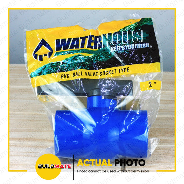 WATERHOUSE by POWERHOUSE PVC Ball Valve Socket Type 1/2" | 3/4" | 1" SOLD PER PIECE •BUILDMATE• PHWH