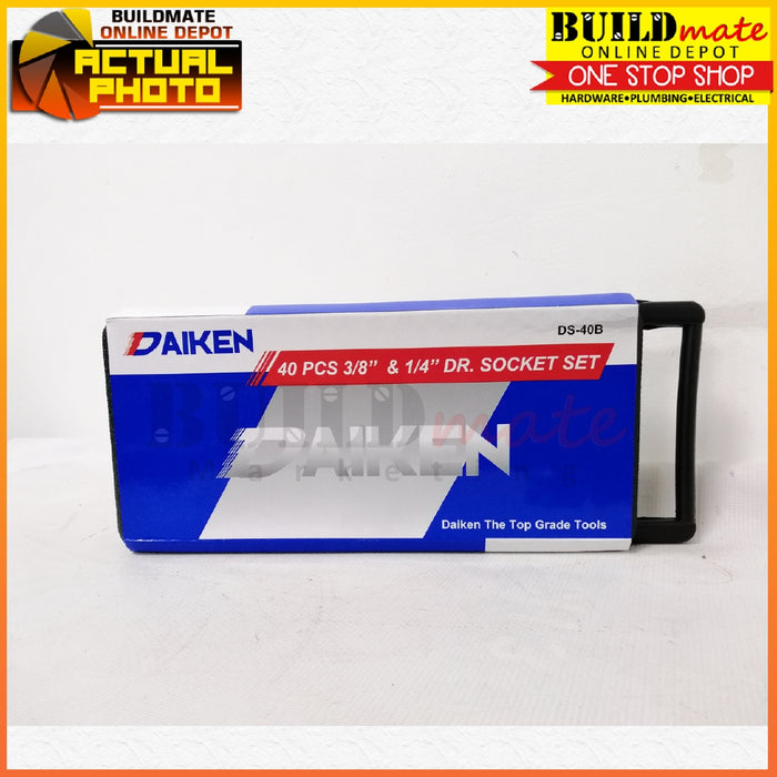 Daiken 3/8" & 1/4" Drive Socket 40PCS/SET DS40B •BUILDMATE•