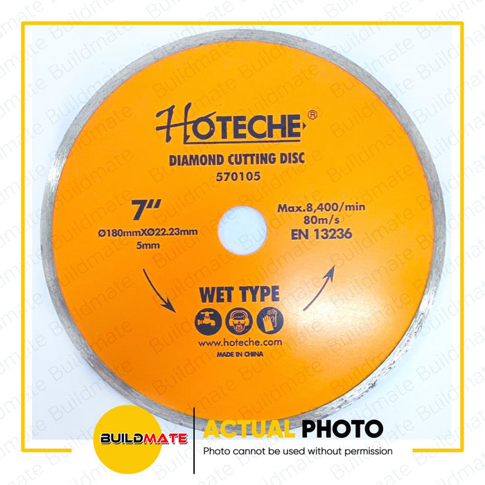 HOTECHE Diamond Cutting Disc 7" Wet Type 570105 •BUILDMATE•