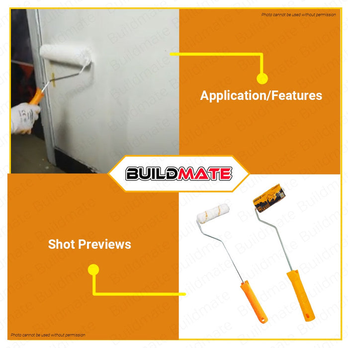 INGCO Mini Cylinder Paint Roller Brush 4" Inner Wall Super Select HRHT281002 •BUILDMATE• HT2