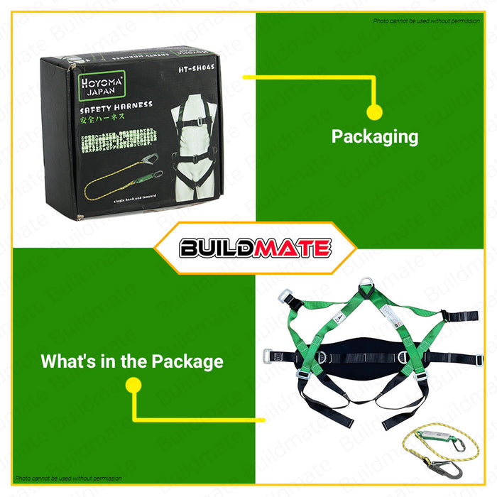 HOYOMA JAPAN Single Safety Harness FULL BODY HT-SH04S •BUILDMATE• HHT