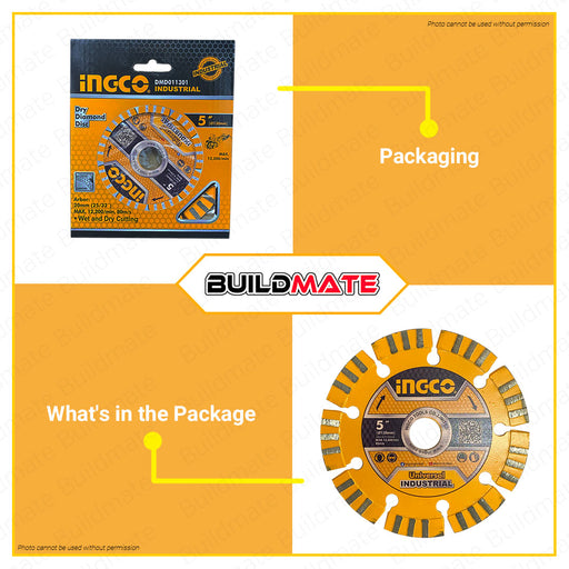 INGCO Dry Diamond Disc 5" DMD011301 SUITABLE FOR WLC30001 •BUILDMATE• IHT