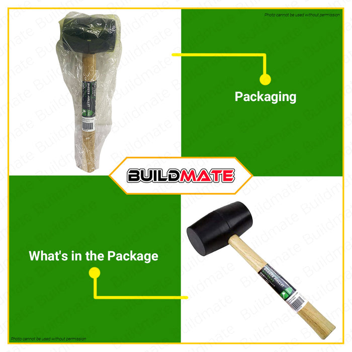 HOYOMA JAPAN Rubber Mallet Hammer with Wooden Handle 12OZ HT-RM12 •BUILDMATE•