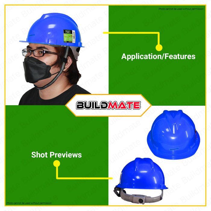HOYOMA JAPAN V-Type Construction Head Protective Safety Helmet BLUE | YELLOW SOLD PER PIECE •BUILDMATE•