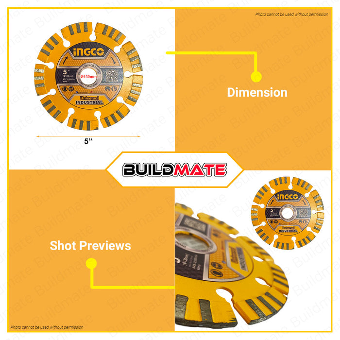 INGCO Dry Diamond Disc 5" DMD011301 SUITABLE FOR WLC30001 •BUILDMATE• IHT
