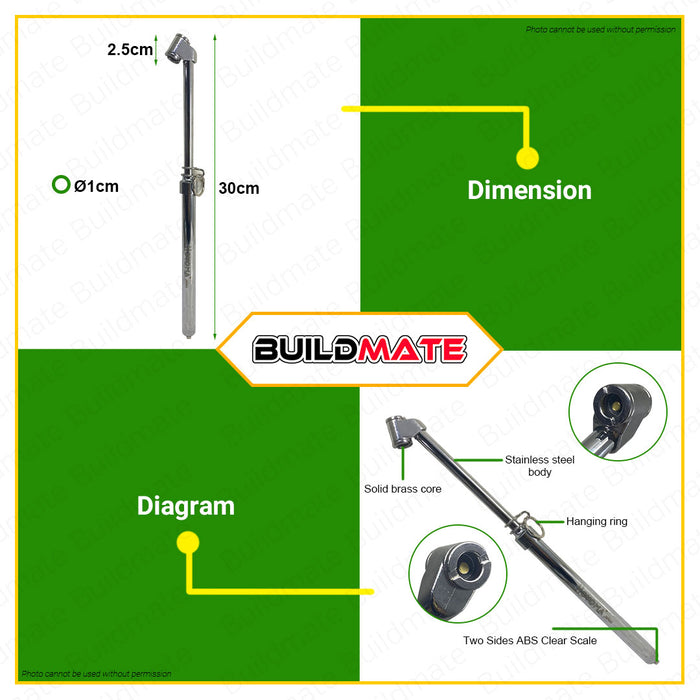 HOYOMA JAPAN Dual Tire Pressure Gauge 160PSI H8302 •BUILDMATE•