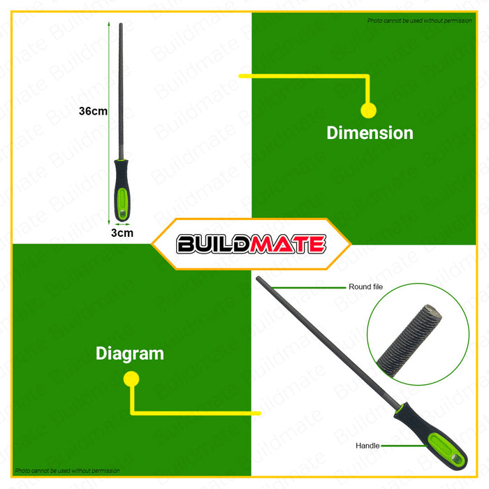 HOYOMA JAPAN Round File 10" HT-RF10H •BUILDMATE•