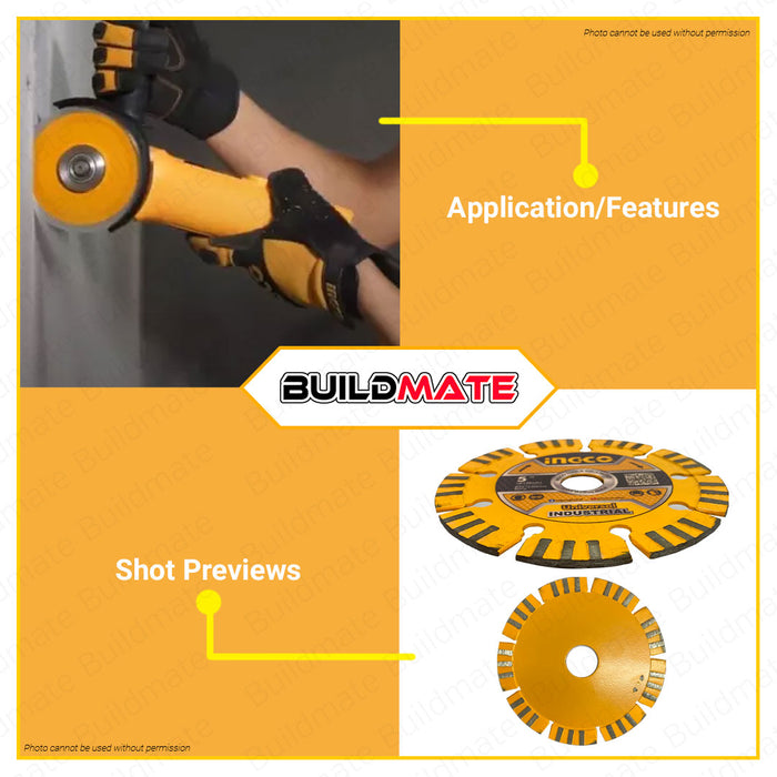 INGCO Dry Diamond Disc 5" DMD011301 SUITABLE FOR WLC30001 •BUILDMATE• IHT