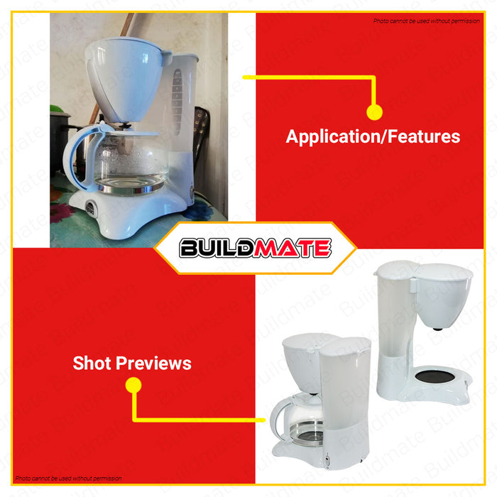 KYOWA Coffee Maker 800W 1.2L BLACK | WHITE KW1205 with Anti-Drip Function •BUILDMATE•