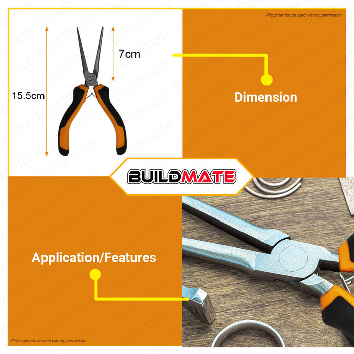 INGCO Mini Needle Nose Pliers 115mm HMNNP08115 •BUILDMATE• HT2