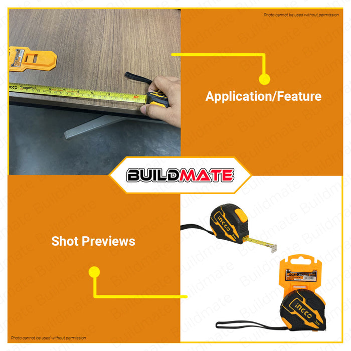 INGCO Steel Measuring Tape Tape Measure 3M x 16mm HSMT26316 •BUILDMATE• HT2
