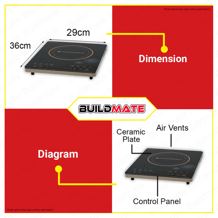 HANABISHI Induction Cooker Stove with LED Display HIC-200 •BUILDMATE•