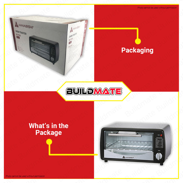 BUILDMATE Stainless Steel Oven Toaster 650W Kitchen Cooking Oven Appliances with 9 Liter Capacity HO 75SS