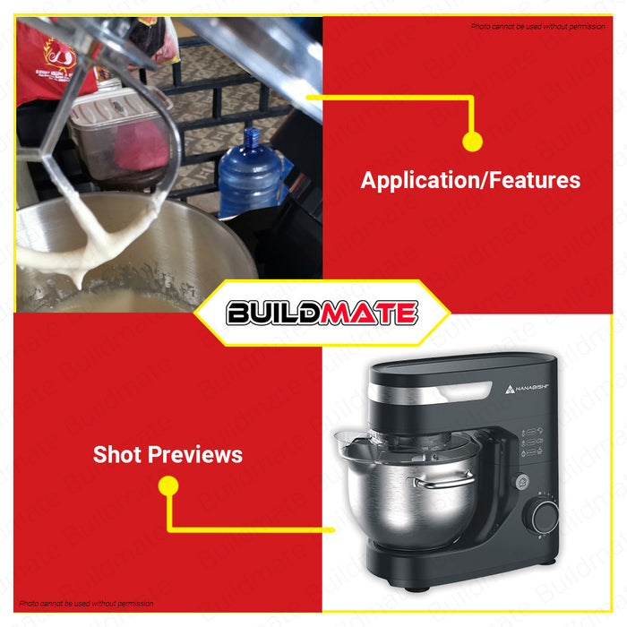 HANABISHI Professional Stand Mixer Baking Mixing with Stainless Whisk 4.0L HPM-900 •BUILDMATE•