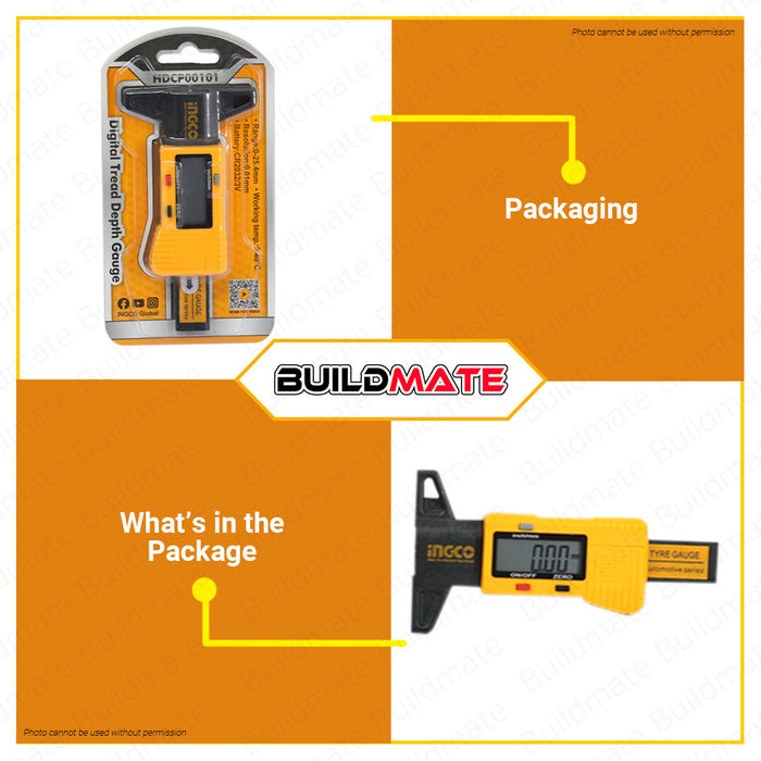 INGCO Digital Thread Depth Gauge 0-25.4mm HDCP00101 •BUILDMATE• IHT
