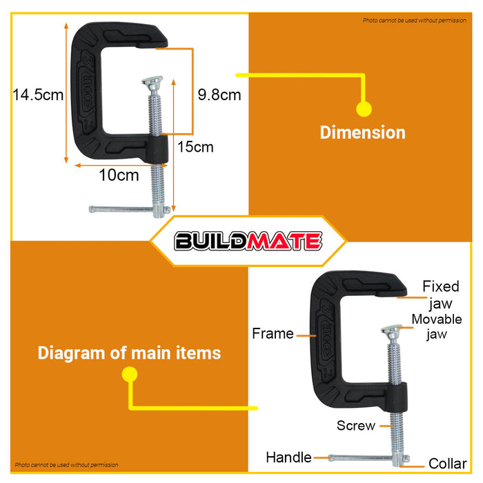INGCO G Clamp 3" HGC0103 •BUILDMATE• HT2