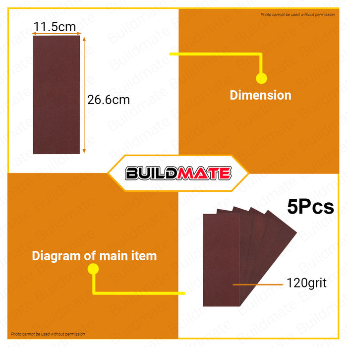INGCO Sandpaper Sanding Sheet Set 5 PCS FOR FS35028 AKFS264115 •BUILDMATE• HT2