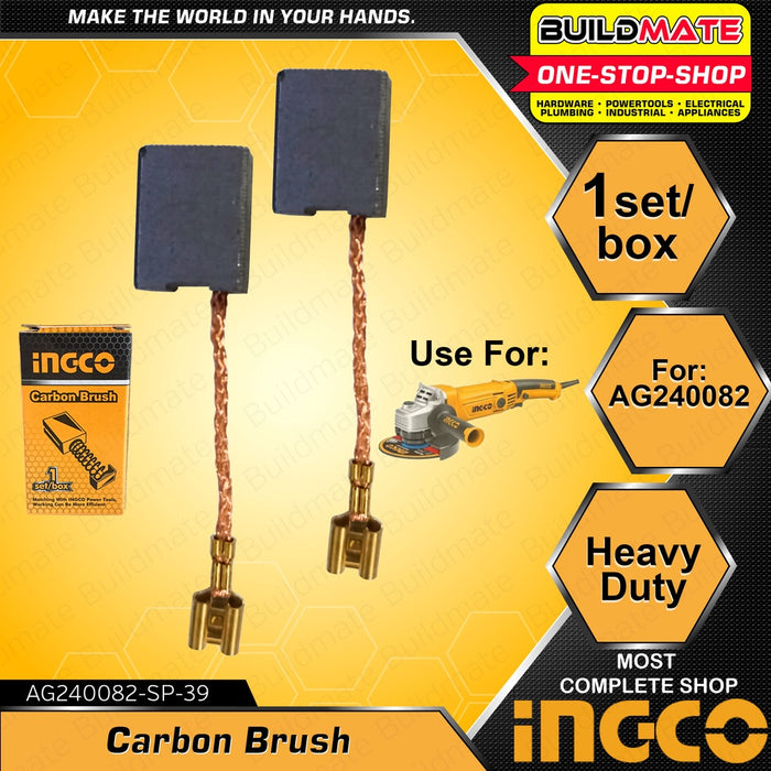 INGCO 2PCS/SET Carbon Brush for Angle Grinder Model Carbon Motor Brush Motor Carbon Brushes Angle Grinder Replacement Part Spare Parts [SOLD PER BOX] •BUILDMATE• ISP