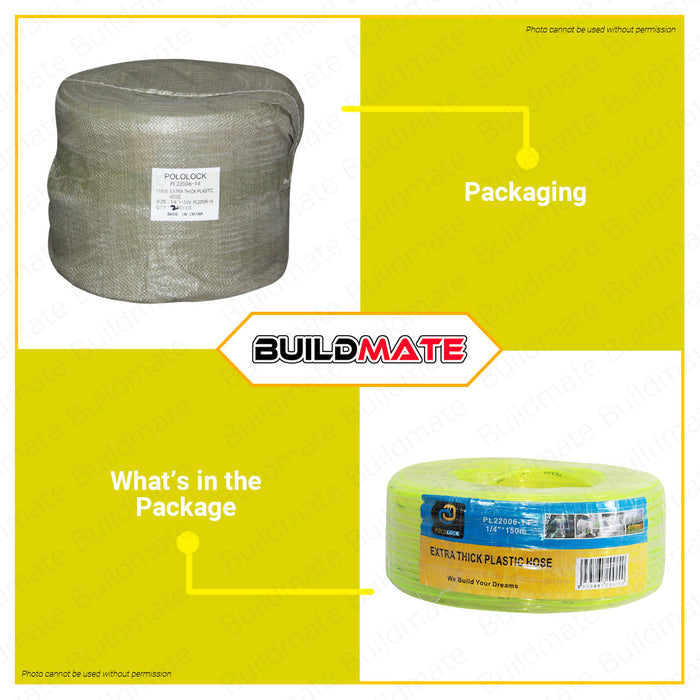 Extra Thick Plastic Level Hose 150m 1/4" For Gardening and Aquarium SOLD PER ROLL •BUILDMATE•