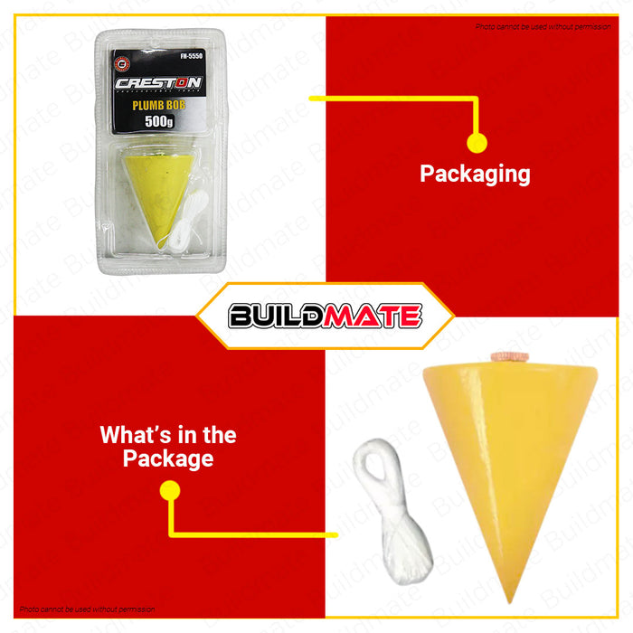 CRESTON Plumb Bob 500G FH5550 •BUILDMATE•
