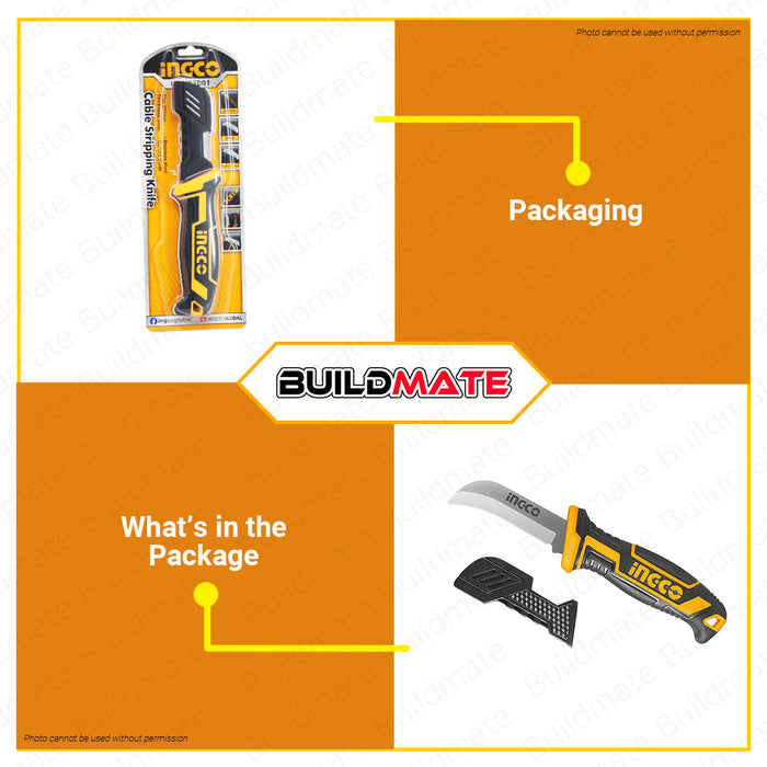 INGCO  Stainless Steel Cable Wire Stripper Stripping Knife HPK82001 •BUILDMATE• HT2