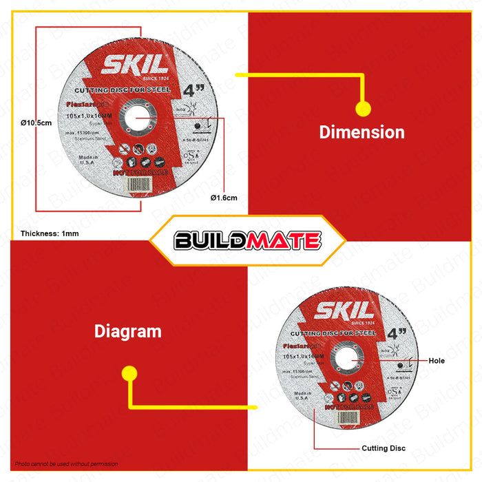 SKIL Flexible Flexi Rapid Super Cutting Disc 4" For Steel SCD1 •BUILDMATE•