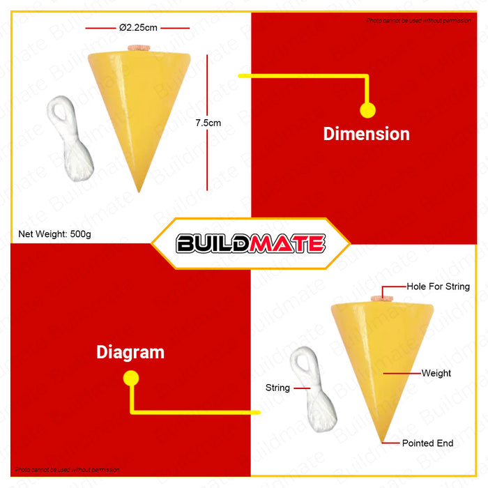 CRESTON Plumb Bob 500G FH5550 •BUILDMATE•