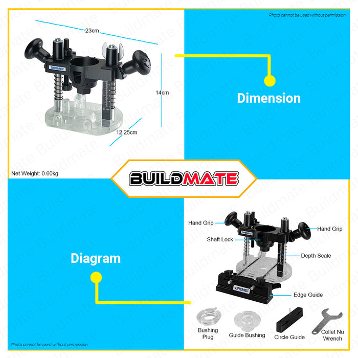 DREMEL by BOSCH  ORIGINAL Plunge Router Attachment 335-01 26150335JA •BUILDMATE•