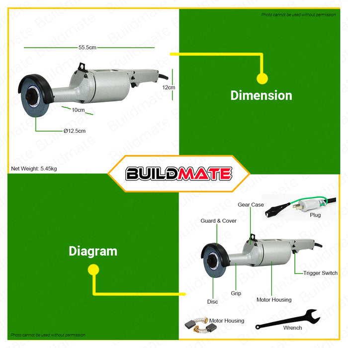 HOYOMA JAPAN Straight Grinder 750W SG-9105A •BUILDMATE•