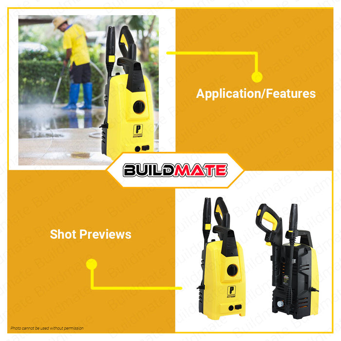 POWERHOUSE USA High Power Pressure Washer Mini 1300W 120-Bar COMPACT SERIES PH-COMPACT-120PW •BUILDMATE•