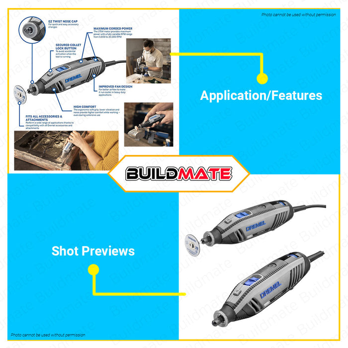 DREMEL ORIGINAL Electric Mini Drill Grinder Engraver Pen Electric Rotary Tool Grinding F0134250JA •BUILDMATE•