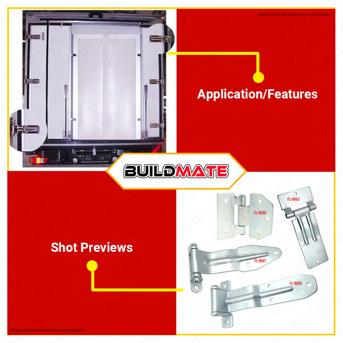 CRESTON Galvanized Truck Hinges Heavy Duty 5" | 6-1/4" | 8-1/2" | 11" SOLD PER PIECE •BUILDMATE•
