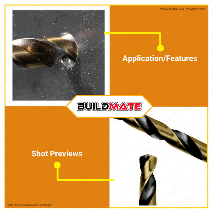 WADFOW HSS Drill Bit 1/2" Inch Twist Drill Bits Metal Drilling HSS Metal Bit UWTD2K19 •BUILDMATE• WHT