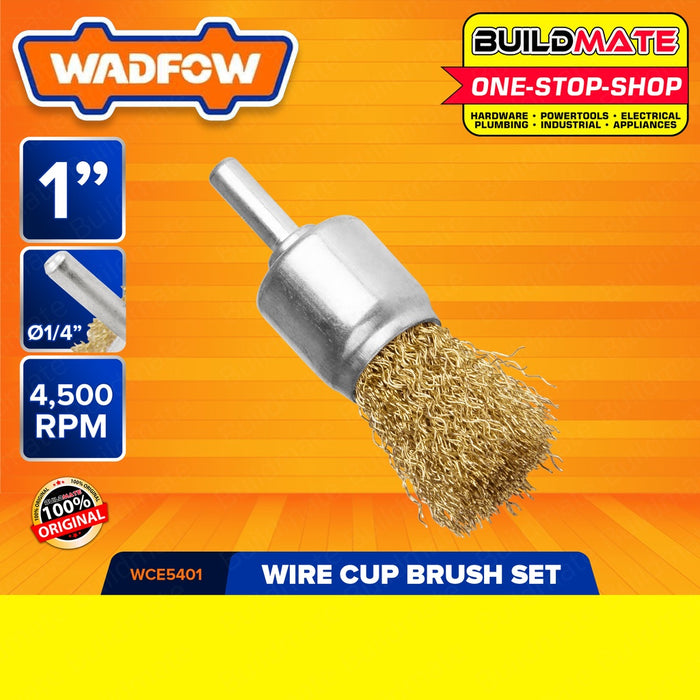 BUILDMATE Wawfow Wire Cup Brush Set 1/4" Shank 1" | 3" INCH [SOLD PER PIECE] Crimped Brushes For Angle Grinder Surface Finishing Tools WCE5401 | WCE3401 • WHT