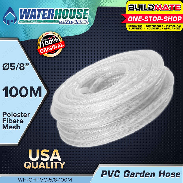 WATERHOUSE PVC Garden Hose 5/8" Inch 10M | 20M | 30M | 50 | 100 PVC Hose Gardening Hose Tools •BUILDMATE•