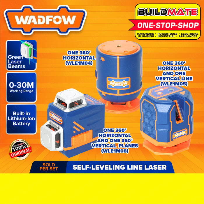 WADFOW Self Leveling Line Laser Green Laser Beam 0-30M Green Cross Line Laser Level •BUILDMATE• WPT