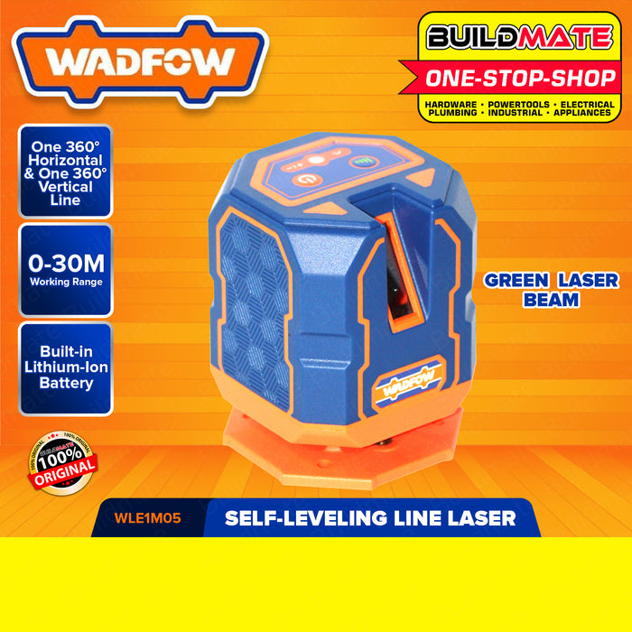 WADFOW Self Leveling Line Laser Green Laser Beam 0-30M Green Cross Line Laser Level •BUILDMATE• WPT
