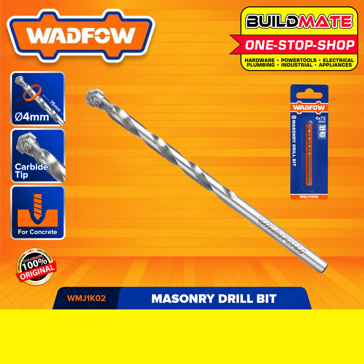 WADFOW Masonry Drill Bit 3mm To 12mm Alloy Triangle Drill Bits Concret ...