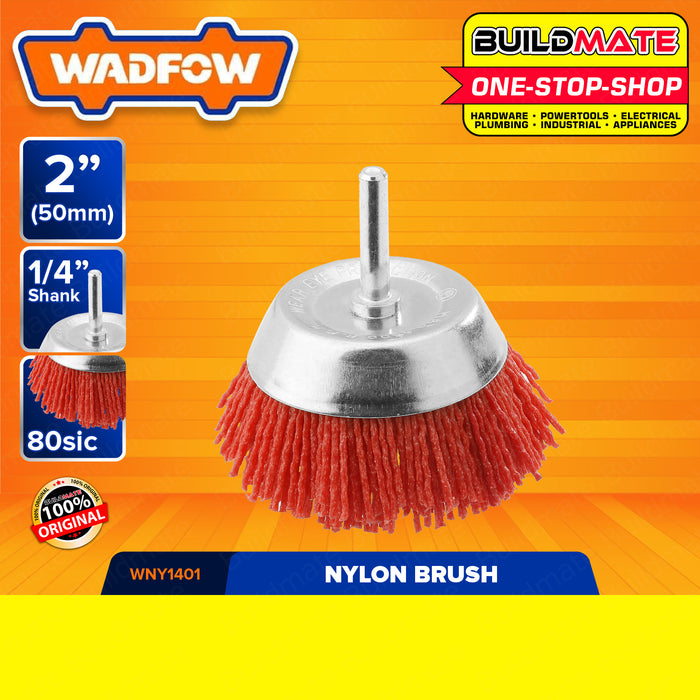 BUILDMATE Wadfow Nylon Brush 1" | 2" | 3" | 4" Inch [SOLD PER PIECE] Nylon Wire Brush Nylon Filament Abrasive Wire Brush Wheel & Cup Brush Wood Polishing Wire Bristle Drill Wheel and Cup Brush Red Wire Brush Abrasive Cup • WHT