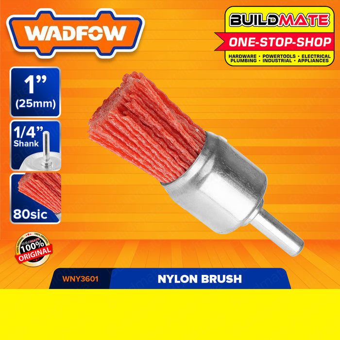 BUILDMATE Wadfow Nylon Brush 1" | 2" | 3" | 4" Inch [SOLD PER PIECE] Nylon Wire Brush Nylon Filament Abrasive Wire Brush Wheel & Cup Brush Wood Polishing Wire Bristle Drill Wheel and Cup Brush Red Wire Brush Abrasive Cup • WHT